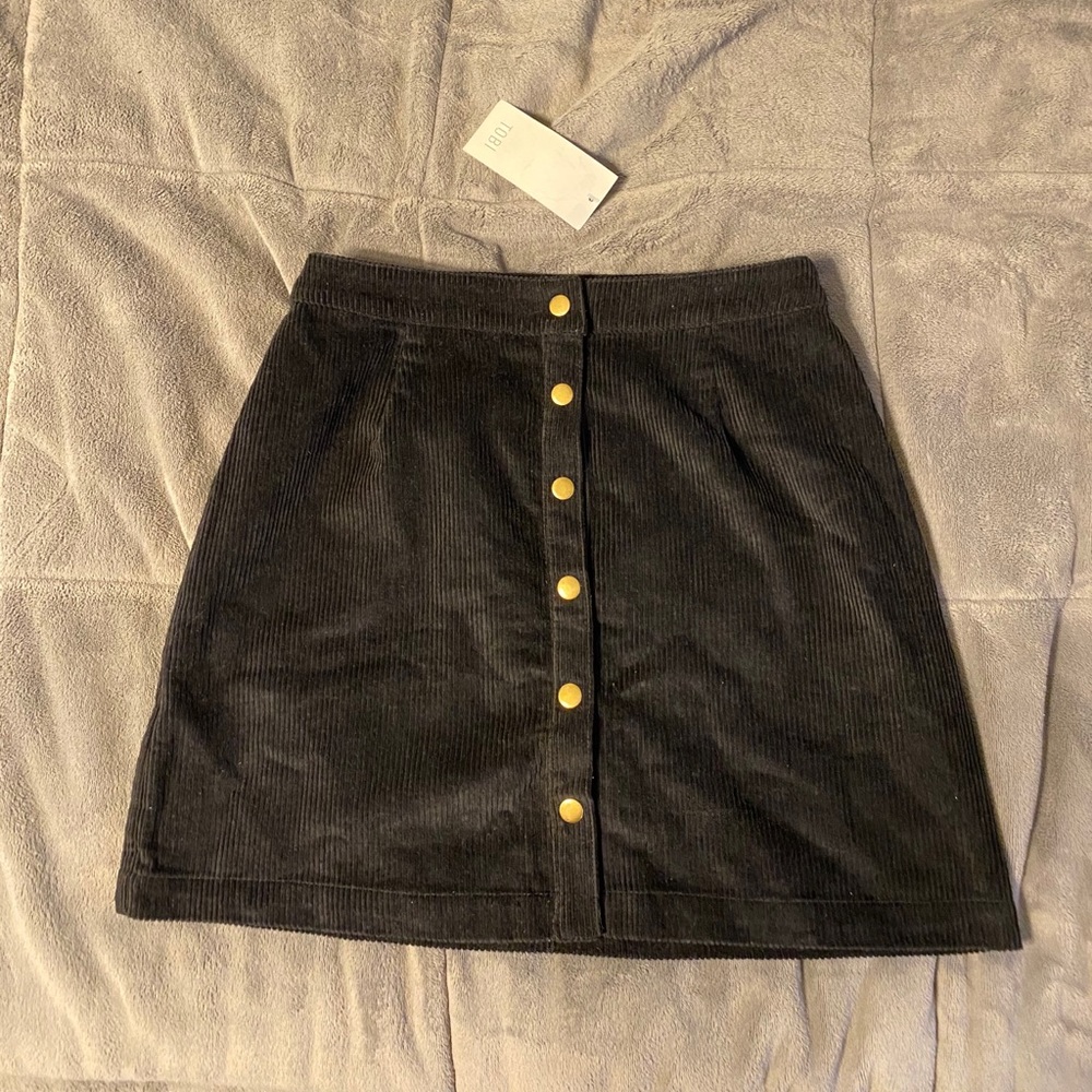 Black Corduroy Skirt